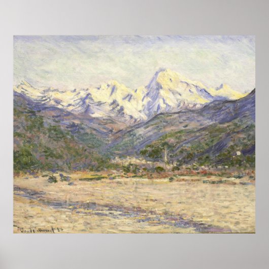 Das Tal der Nervia Claude Monet Poster (Vorne)