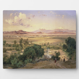 Das Tal Mexikos von der niedrigen Brücke von Tacub Fotoplatte