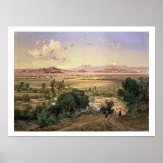 Das Tal Mexikos von der niedrigen Brücke von Tacub Poster (Vorne)