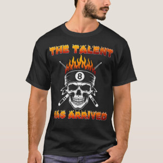 Das Talent ist da Skull Billard Snooker 8 B T-Shirt
