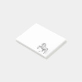 Das Tänzeln Dapple graues Pferdepost-itklebrige Post-it Klebezettel (angewinkelt)