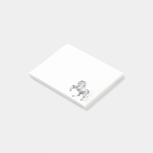 Das Tänzeln Dapple graues Pferdepost-itklebrige Post-it Klebezettel (angewinkelt)