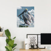 Das tanzende Pelican Poster (Heimbüro)