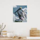 Das tanzende Pelican Poster (Küche)