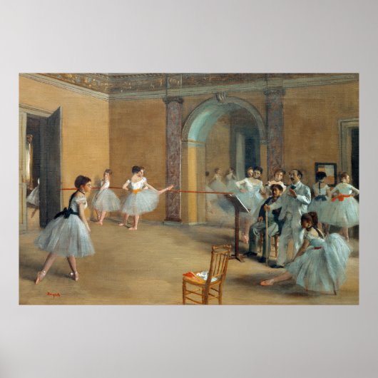 Das Tanzfoyer an der Oper Edgar Degas Poster (Vorne)
