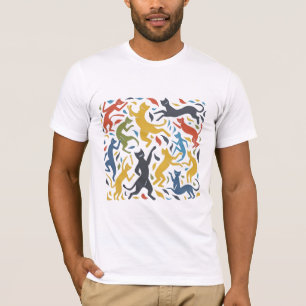 Das Tanzinspirierte Katzen-Shirt Künstlerisches De T-Shirt