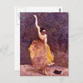 Das Tanzmädchen von Toulouse-Lautrec Postkarte (Vorne/Hinten)