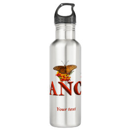 Das Tanzzeichen mit Schmetterlingen personalisiere Edelstahlflasche