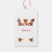 Das Tanzzeichen mit Schmetterlingen personalisiere Geschenkanhänger (Vorderseite)