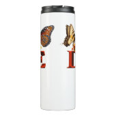 Das Tanzzeichen mit Schmetterlingen personalisiere Thermosbecher (Rückseite)