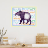 Das Tapir-Poster gerettet - Asian Tapir Poster (Küche)