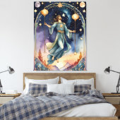 das Tarot des hängenden Mannes inspiriert Leinwanddruck (Insitu (Schlafzimmer))