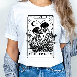 Das Tarot Lovers Skelettin Valentine T-Shirt