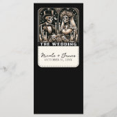 Das Tarot-Skeletts-Menü "Braut und Bräutigam" Menükarte (Rückseite)