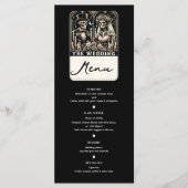 Das Tarot-Skeletts-Menü "Braut und Bräutigam" Menükarte (Vorderseite)