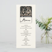 Das Tarot-Skeletts-Menü "Braut und Bräutigam" Menükarte (Stehend Vorderseite)