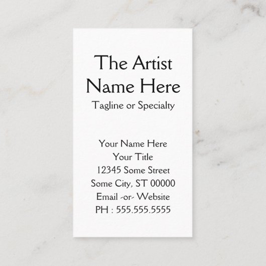 das Tarot Visitenkarte (Rückseite)