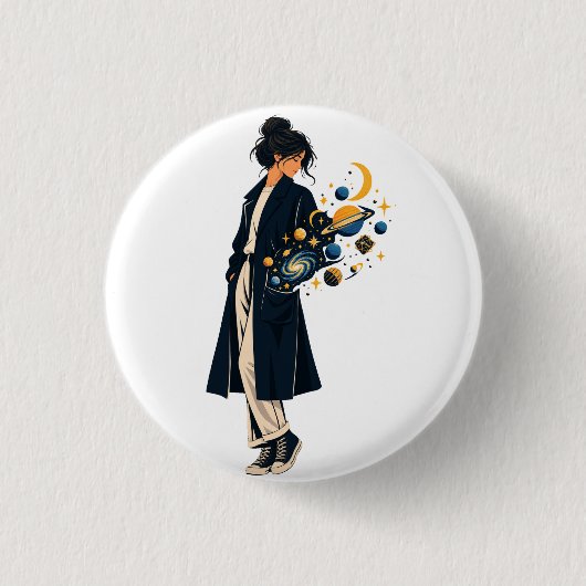 Das Taschenuniversum Button (Vorderseite)