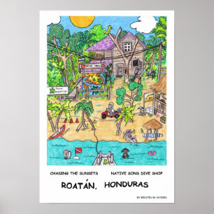 Das Tauchen-Geschäfts-Plakat des gebürtigen Sohns Poster