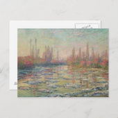 Das Tauwetter an der Seine, bei Vetheuil, 1880 Postkarte (Vorne/Hinten)