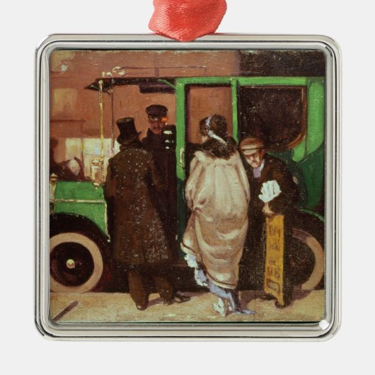 Das Taxi, c.1908-10 Silbernes Ornament (Vorne)