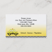 Das Taxi-Visitenkarten der Mama Telefonnummerkarte (Rückseite)