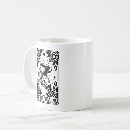 Das Tea Drinker Tarot Kaffeetasse (Vorderseite Links)