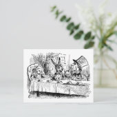 Das Tea-Party des Mad Hatter Einladungspostkarte (Stehend Vorderseite)