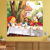 Das Tea-Party des Mad Hatter in der Alice im Wunde Leinwanddruck (Insitu (Wohnzimmer))