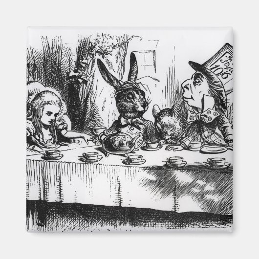 Das Tea-Party des Mad Hatter Magnet (Vorne)