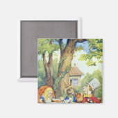 Das Tea-Party des Mad Hatter Magnet (Vorderseite/Rückseite)