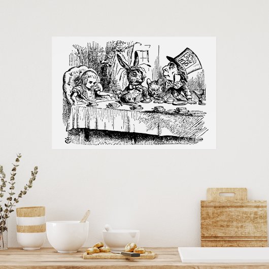 Das Tea-Party des Mad Hatter Poster (Küche)