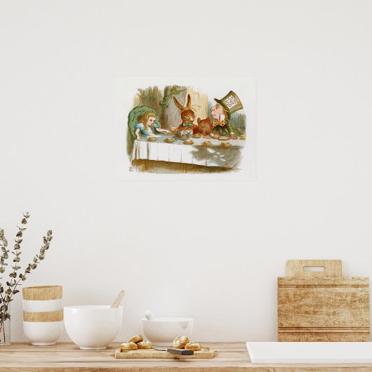 Das Tea-Party des Mad Hatter Poster (Küche)