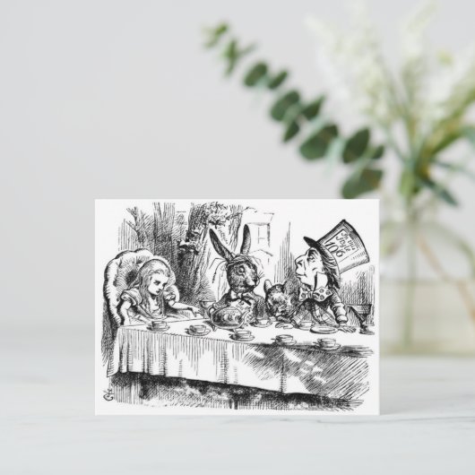 Das Tea-Party des Mad Hatter Postkarte (Stehend Vorderseite)