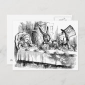 Das Tea-Party des Mad Hatter Postkarte (Vorne/Hinten)