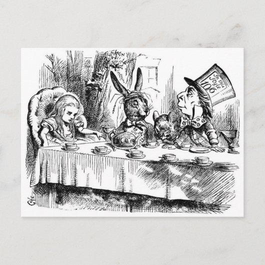 Das Tea-Party des Mad Hatter Postkarte (Vorderseite)