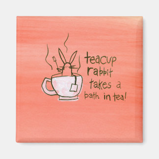 Das Teacup Rabbit nimmt ein Bad. In Tee! Magnet