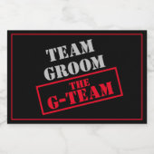 Das Team der G-Teams Schaumweinetikett (Einzelnes Label)