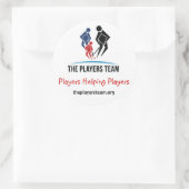 Das Team der Spieler hat große runde Sticker (Tasche)