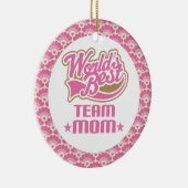 Das Team-Mama-Geschenk-Verzierung der Welt beste Keramikornament (Rechts)