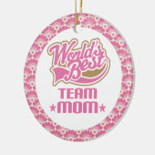 Das Team-Mama-Geschenk-Verzierung der Welt beste Keramikornament (Links)