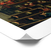 Das Teatro Reale in Turin (Öl auf Leinwand) Poster (Ecke)