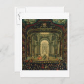 Das Teatro Reale in Turin (Öl auf Leinwand) Postkarte (Vorne/Hinten)