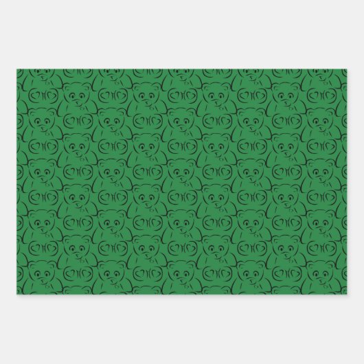 Das Teddy Bear Vibe Gift Wrap Set Geschenkpapier Set (Vorderseite 2)