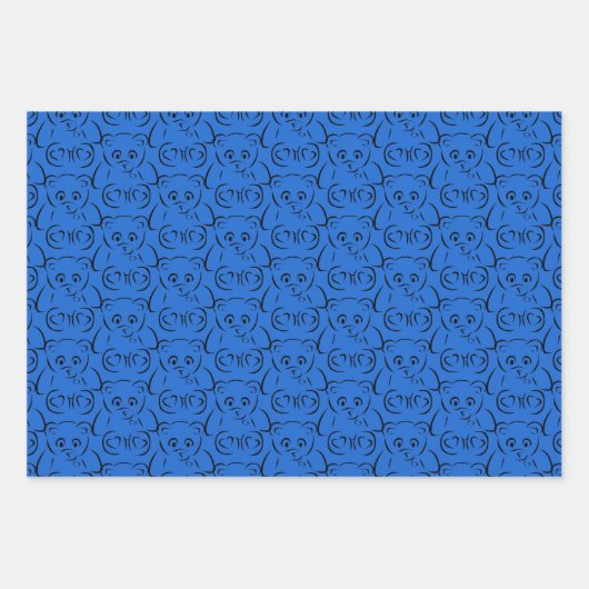 Das Teddy Bear Vibe Gift Wrap Set Geschenkpapier Set (Vorderseite)