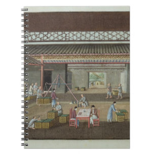 Das Tee-Depot (Gouache auf Seide) Notizblock