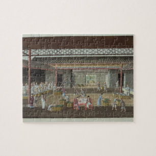 Das Tee-Depot (Gouache auf Seide) Puzzle