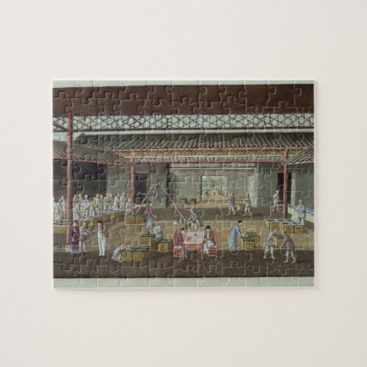 Das Tee-Depot (Gouache auf Seide) Puzzle (Horizontal)
