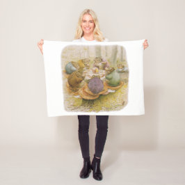 Das Tee-Party der Toads (von Beatrix Potter) Fleecedecke