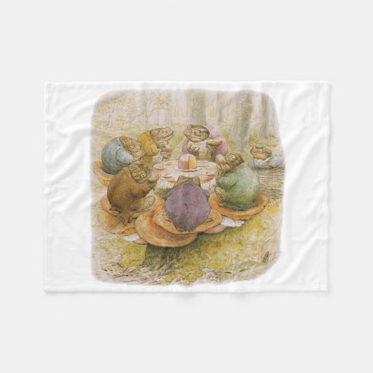 Das Tee-Party der Toads (von Beatrix Potter) Fleecedecke (Vorderseite (Horizontal))